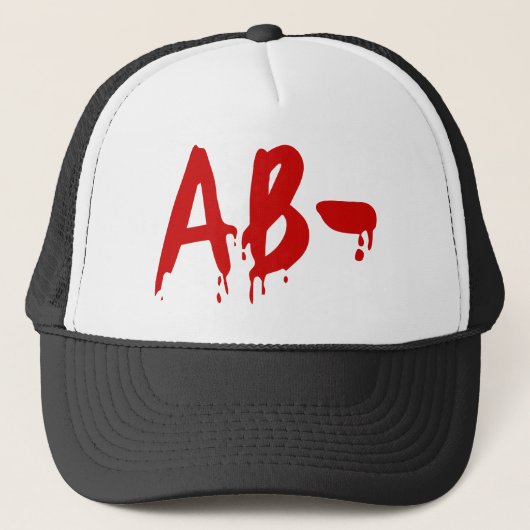 Casquette Blood Group AB- Negative #Horror Hospital (Devant)