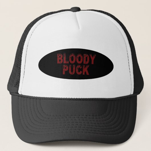 Casquette Bloody Puck chapeau de camionneur noir (Devant)
