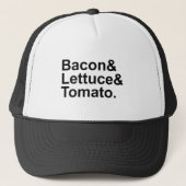Casquette BLT Bacon Lettuce Tomato List String (Devant)