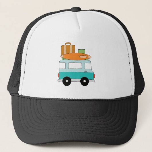Casquette Blue Cartoon Van Best Family Aventure Vacances (Devant)