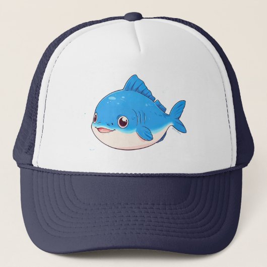 Casquette Blue Fish Drawing (Devant)