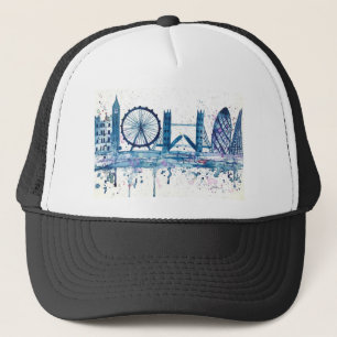 Casquette Blue London skyline Angleterre Royaume-Uni