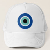 Casquette Blue Mati Evil Eye luck logo de protection (Devant)
