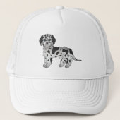 Casquette Blue Merle Mini Goldendoodle mignon chien de dessi (Devant)