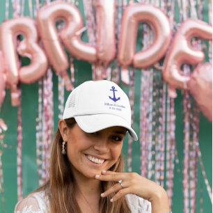 Casquette Blue Nautical Anchor Beach Destination Wedding