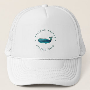 Casquette Blue Navy Ancres nautiques club voile baleine