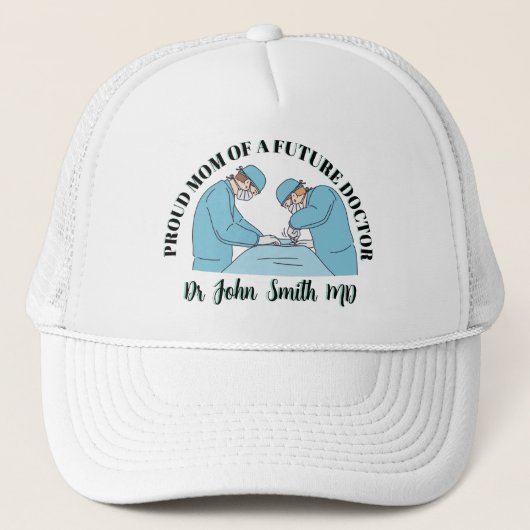 Casquette Blue Pastel Proud Moms of Future Doctors (Devant)