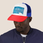 Casquette Blue rustique aquarelle jeans texture ajouter le n (En situation)