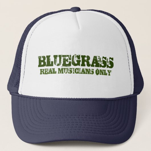 Casquette Bluegrass Musique Real Musiciens Only Rough Texte (Devant)