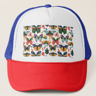 Casquette Boho Butterflies : Motif en papier peint sans cout