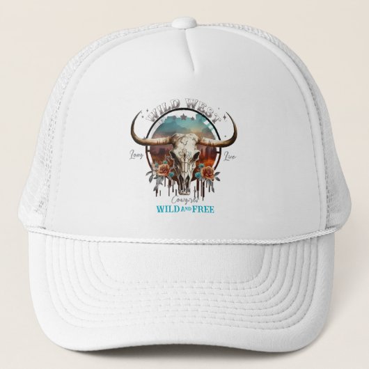 Casquette Boho Wild and Free Trucker Hat (Devant)
