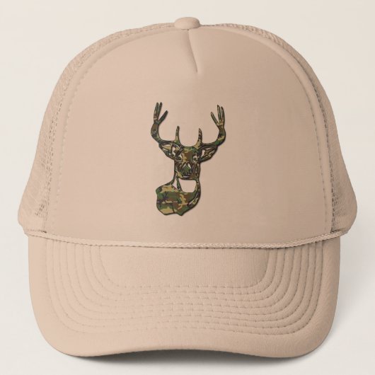 Casquette Bois - Queue blanche Buck Deer (Devant)