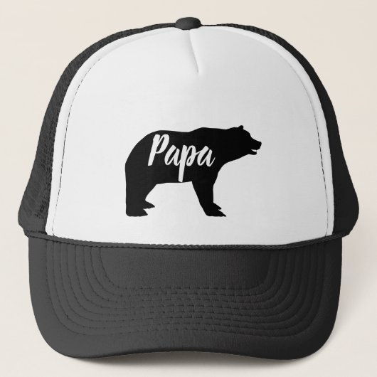 Casquette boisé rustique animal papa ours (Devant)