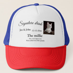 Casquette Boisson signature ajouter photo de l'animal nom da