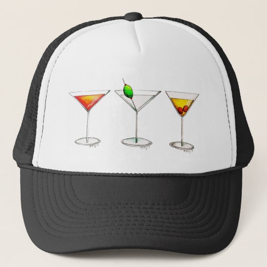 Casquette Boissons Mixtes Cocktails Martini Manhattan Cosmo (Devant)