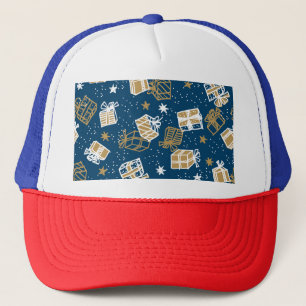 Casquette Boîtes cadeaux de vacances d'hiver Motif