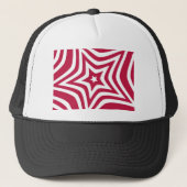 Casquette Bold & Bright Red & White Star dans un Motif vecto (Devant)