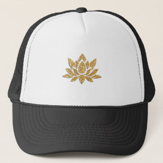 Casquette Boné Flor de Lótus dourada