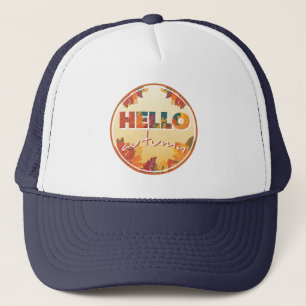 Casquette Bonjour Automne, Fleurs, Cercle, T-shirt
