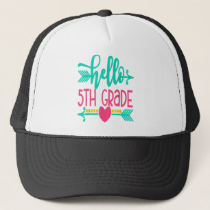 Casquette Bonjour Filles de 5e année Retour à l'école Cadeau