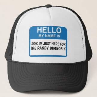 CASQUETTE BONJOUR MON NOM EST: POUR RANDY BIMBOS K