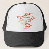 Casquette Bonne chance Poisson Koi avec Sakura | Japonais él (Devant)