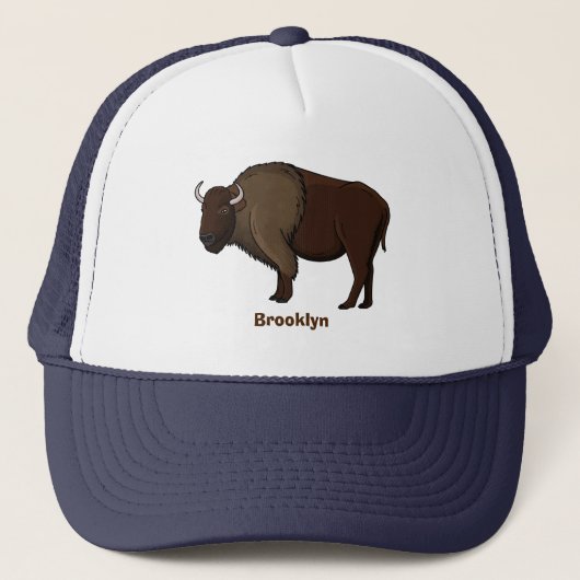 Casquette Bonne illustration de bison américain (Devant)