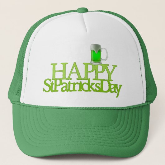 Casquette Bonne Saint-Patrick Bière Verte (Devant)