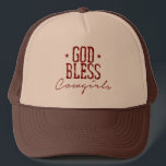 Casquette Bonnes cow-girls, brune typographie moderne<br><div class="desc">Bonnes cow-girls,  jolie typographie moderne marron.</div>