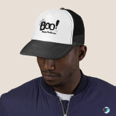 Casquette Boo ! Noir et blanc Mat Simple Halloween