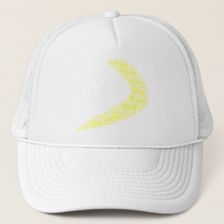 Casquette Boomerang Stop, breath, listen cap