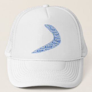Casquette Boomerang Trust, believe, allow cap