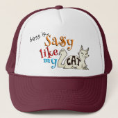 Casquette Boos Est Sassy Comme Mon Chat Audacieux Typographi (Devant)