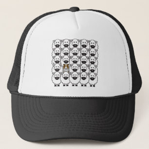 Casquette Border collie chez les moutons
