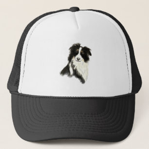 Casquette Bordure Collie Animal Chien Animal Aquarelle Art