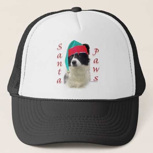 Casquette Bordure Collie Père Noël Paws (Devant)