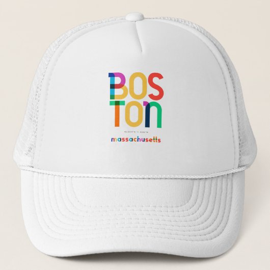 Casquette Boston Massachusetts Mid Century, Pop Art, (Devant)