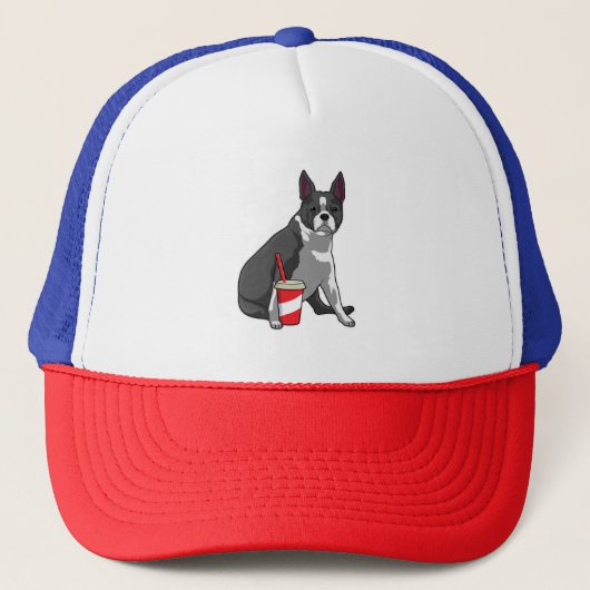 Casquette Boston Terrier avec boisson (Devant)