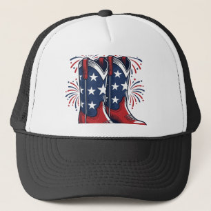 Casquette Bottes de cowboy patriotiques conception de chemis