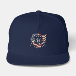 Casquette Bouclier de drapeau vintage 4 juillet 1776