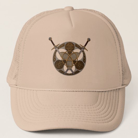 Casquette Bouclier et épées celtiques (Devant)