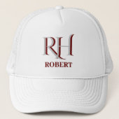 Casquette Boule de nom de monogramme personnalisée (Devant)