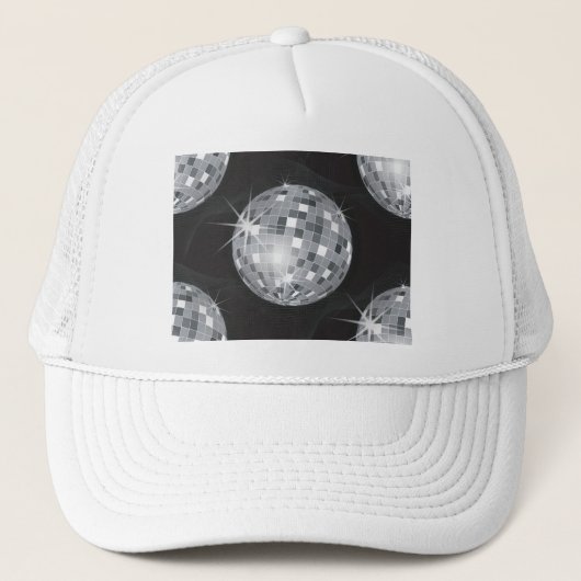Casquette boule disco argent (Devant)