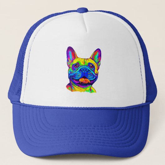 Casquette Bouledogue français en couleurs (Devant)