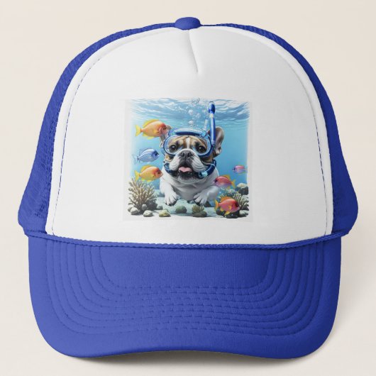 Casquette Bouledogue français en vacances Échanger drôle (Devant)