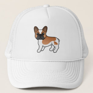 Casquette Bouledogue français pie rouge mignon chien de dess
