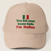 Casquette Boules de Bocce d'Italien (Devant)