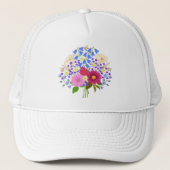 Casquette Bouquet de fleurs Blanc (Devant)