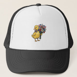 Casquette Bouquet de fleurs de caneton patriotique Vintage S