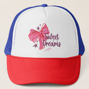 Casquette Bow rose "Sweet Dreams" Typographie de Parties sci